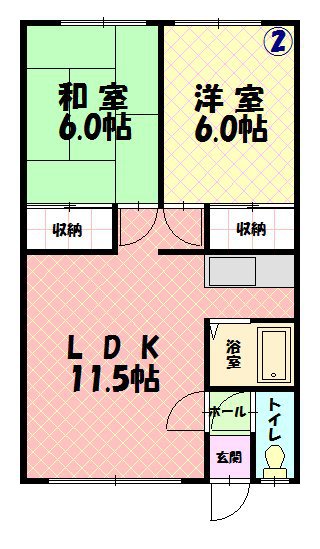 東光Ｋハイツ202間取図