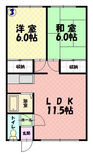 東光Ｋハイツ203間取図
