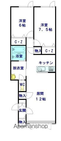 ソレイユＤＳⅠ202間取図
