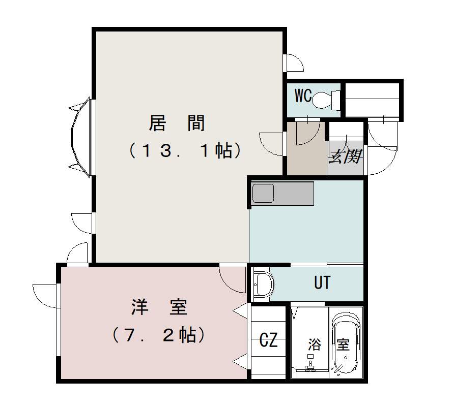 ジュネスＡ２０２間取図