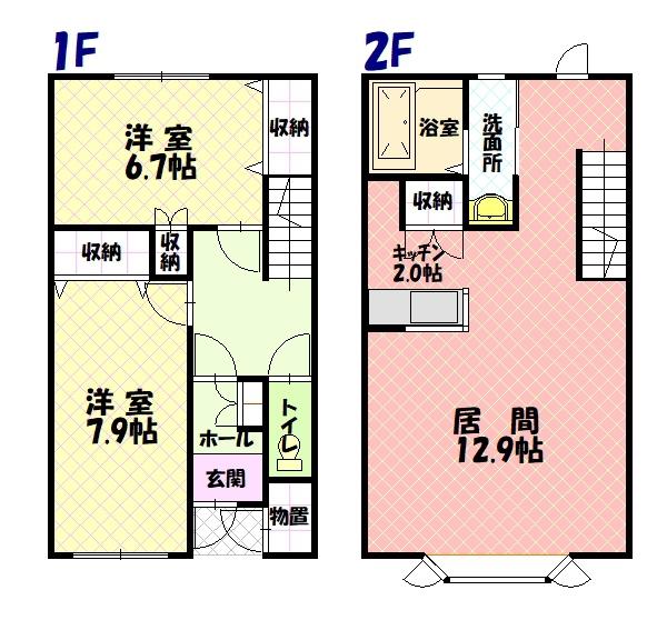 ボックスＨ１０１間取図