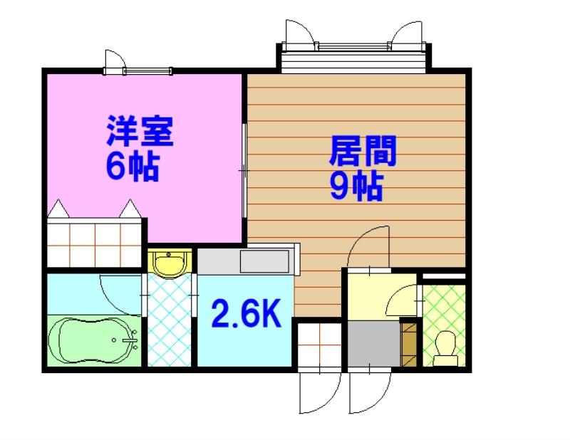 グレース新富B202間取図