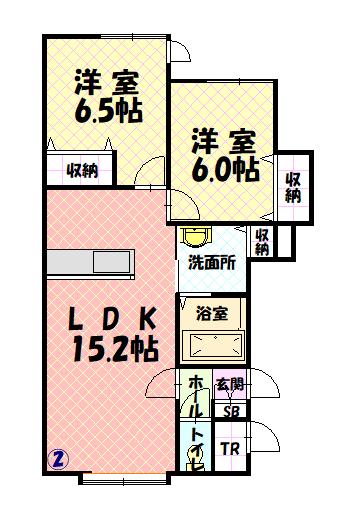 ルミネンス・ユーⅡ２０２間取図
