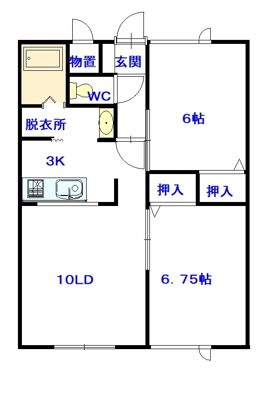 グレース大森Ⅱ２０３間取図