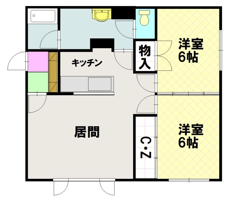 ハイツITO101間取図