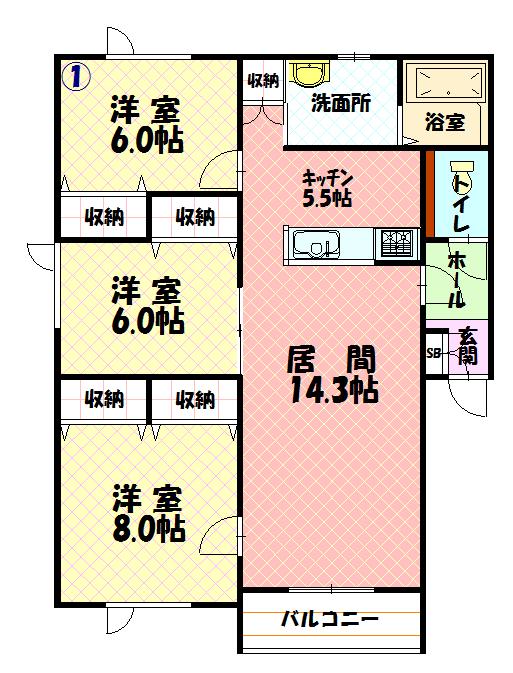 クレア2・4301間取図