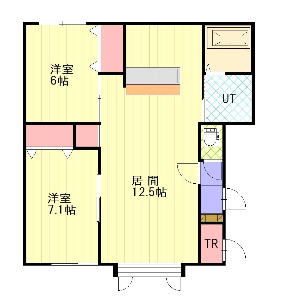 ボヌール錦町　Ａ棟２０１間取図