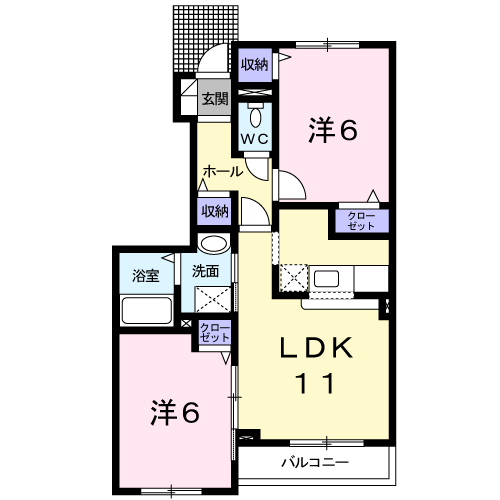 グレイスヴィラサンヨーＦ１０３間取図