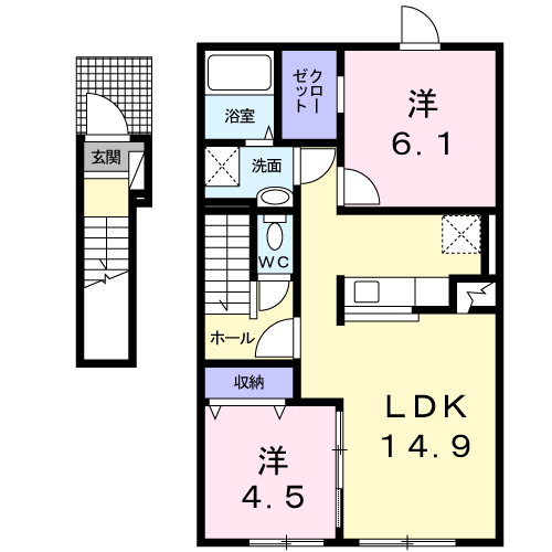 ビクトリー深川Ｂ201間取図