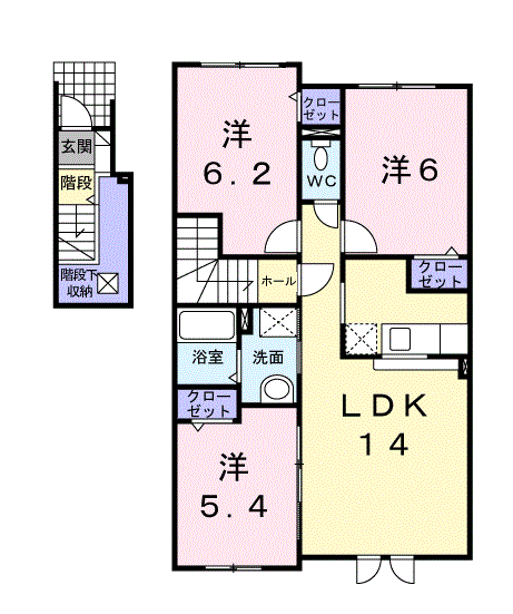 ヴィラ・コスモス２０２間取図