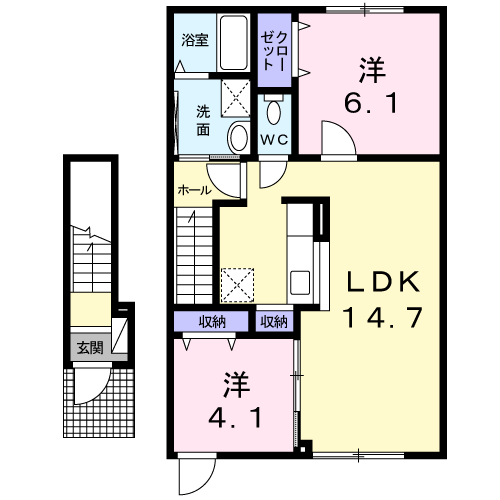 ブルーメ　ディア　モント２０２間取図
