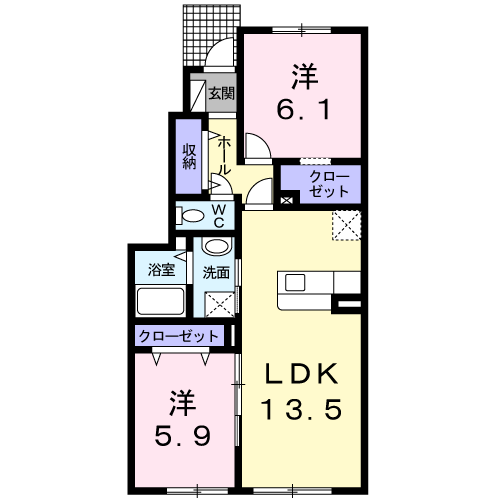 ジェルメ　ノール１０１間取図