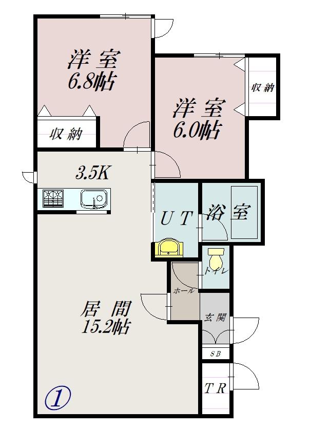 クレア大町Ｂ101間取図