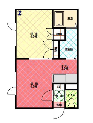 メープルジョイ１０２間取図