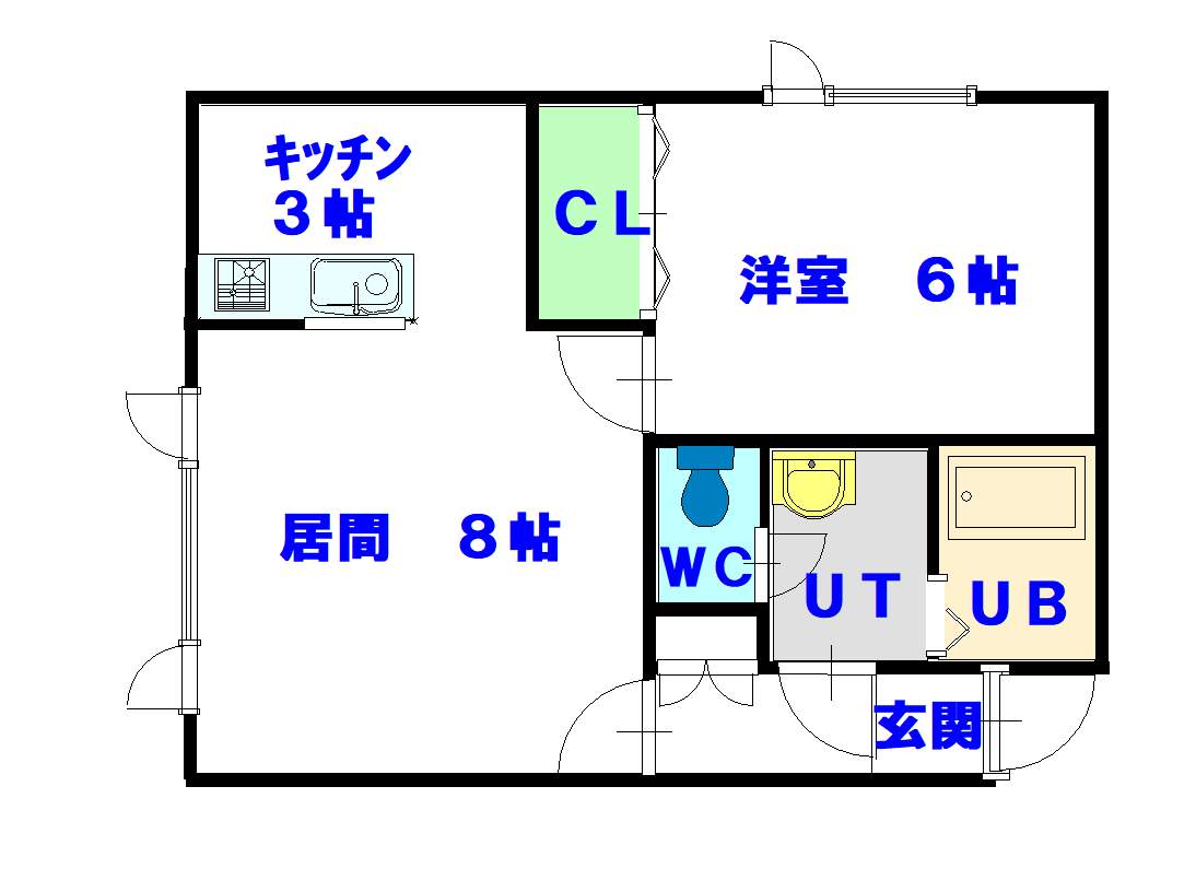 タウンズ東光202間取図