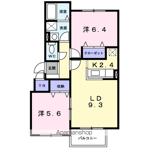カーサアルバ201間取図