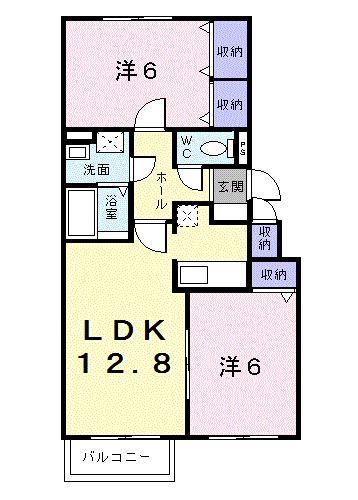 オリエンタルコート１０２間取図