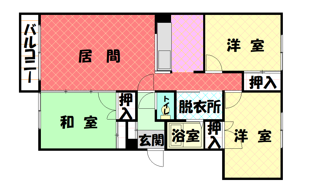 グレイトピアレジデンス201間取図
