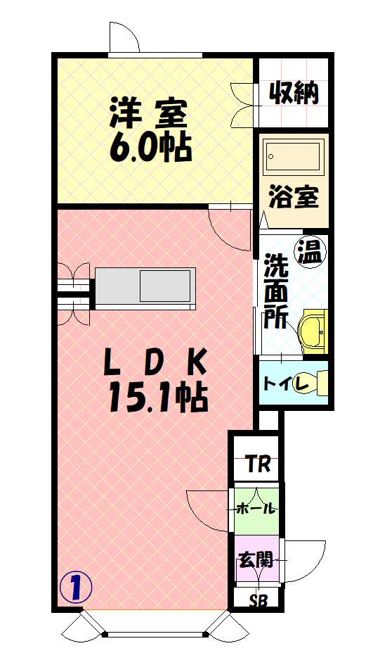 ライフ２．１３101間取図