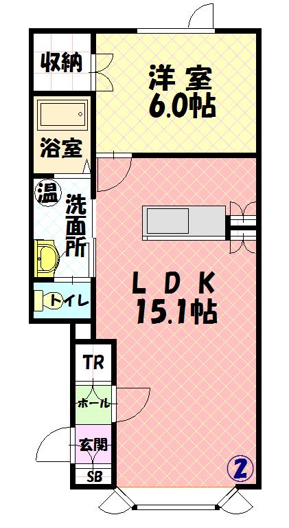 ライフ２．１３102間取図