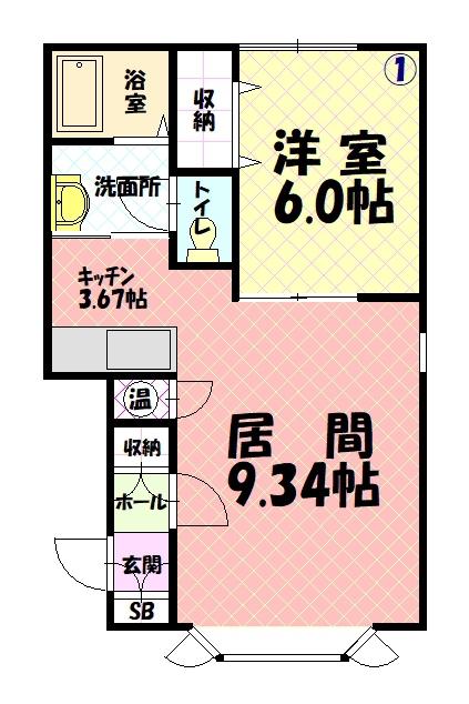 ドゥ・ランジェ１１０１間取図