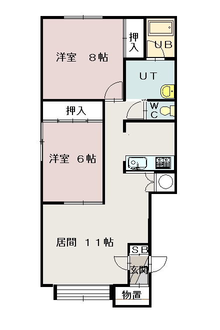 リンツＡ棟２０１間取図