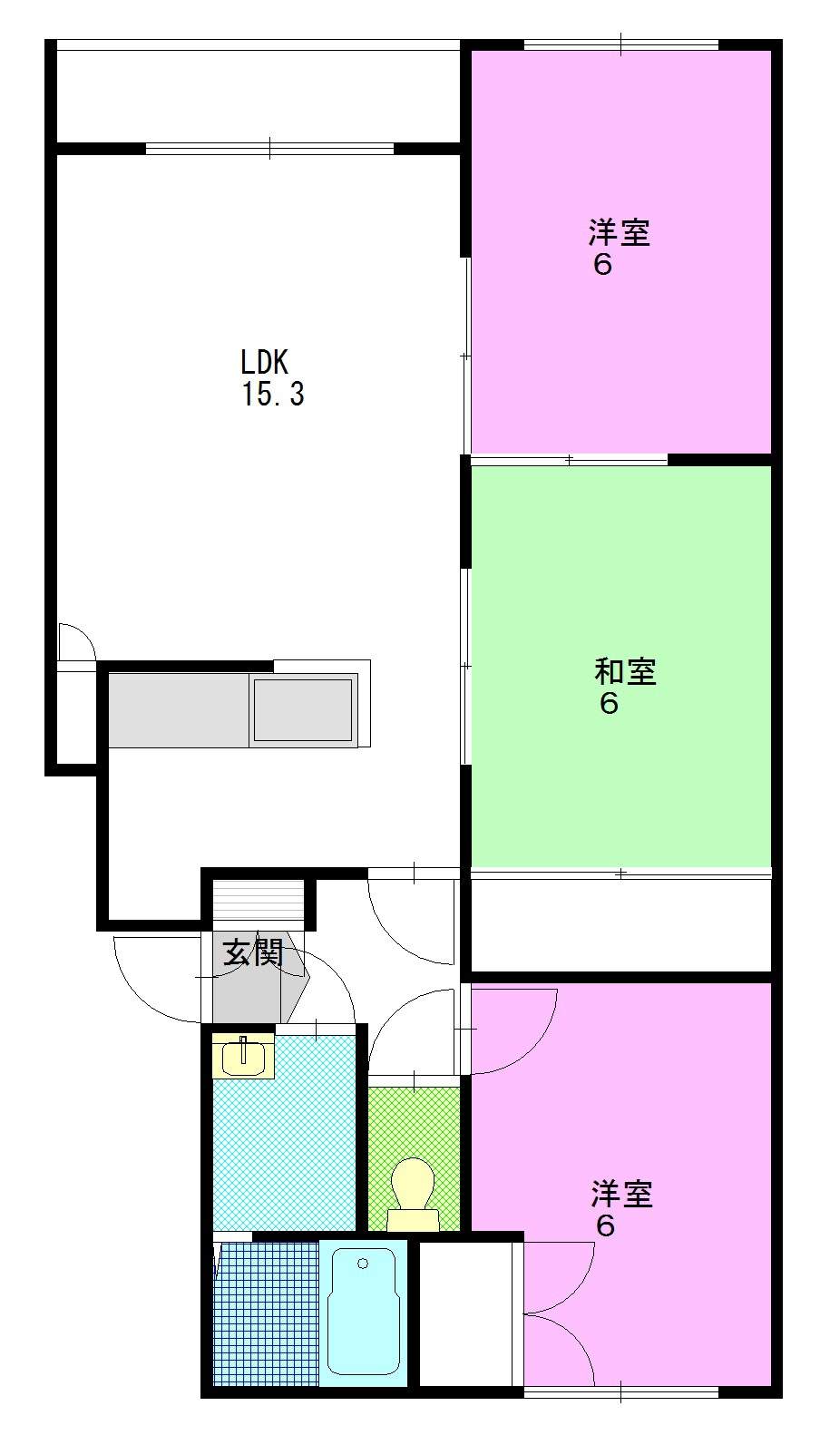 フロンティア尾形202間取図