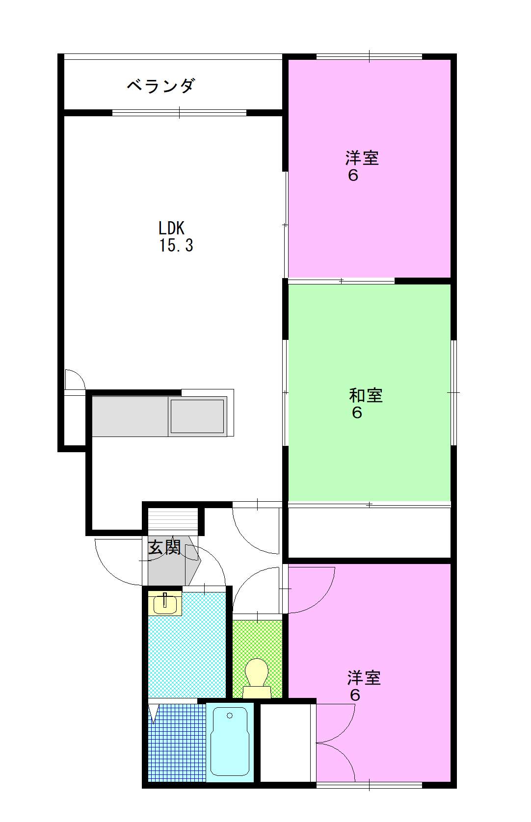 フロンティア尾形205間取図