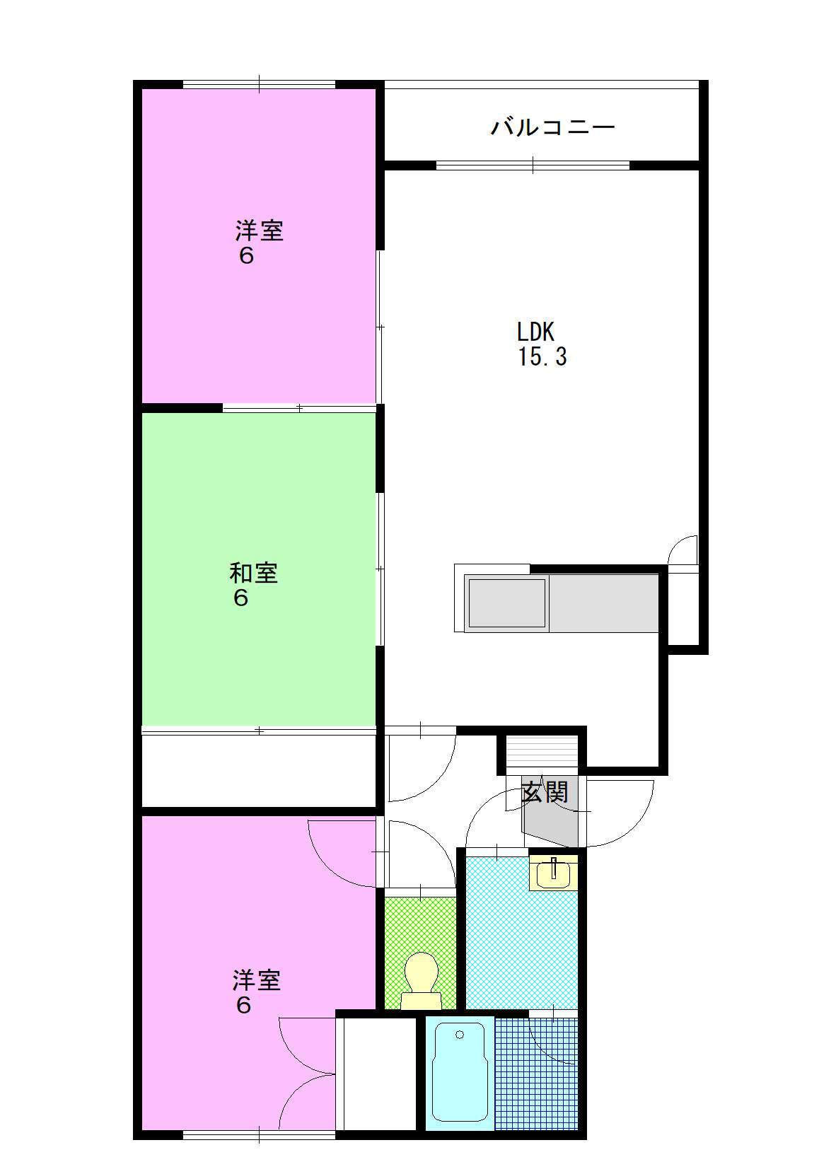 フロンティア尾形203間取図