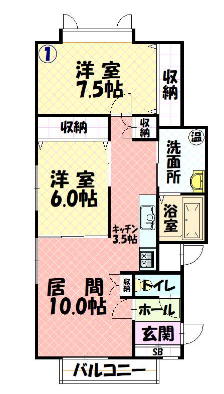 サンライズ忠和101間取図