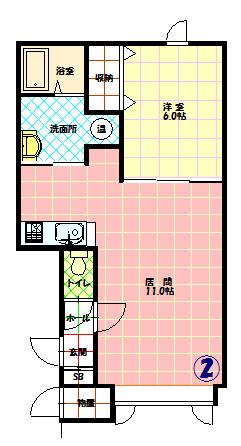パリティー102間取図