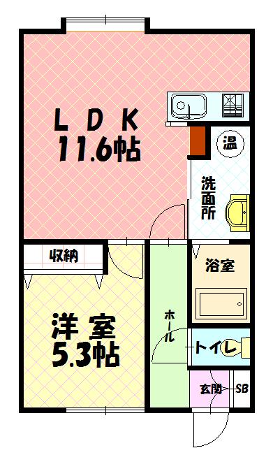 ビクトリー神居104間取図