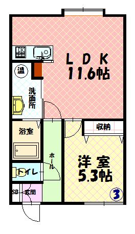 ビクトリー神居203間取図
