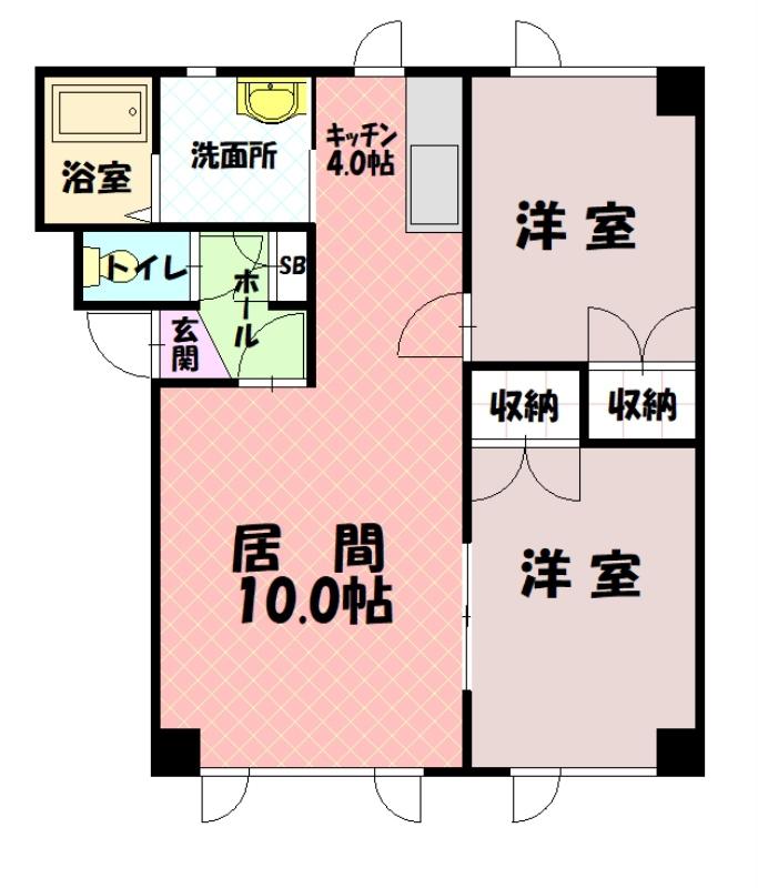 レスポワールベル202間取図