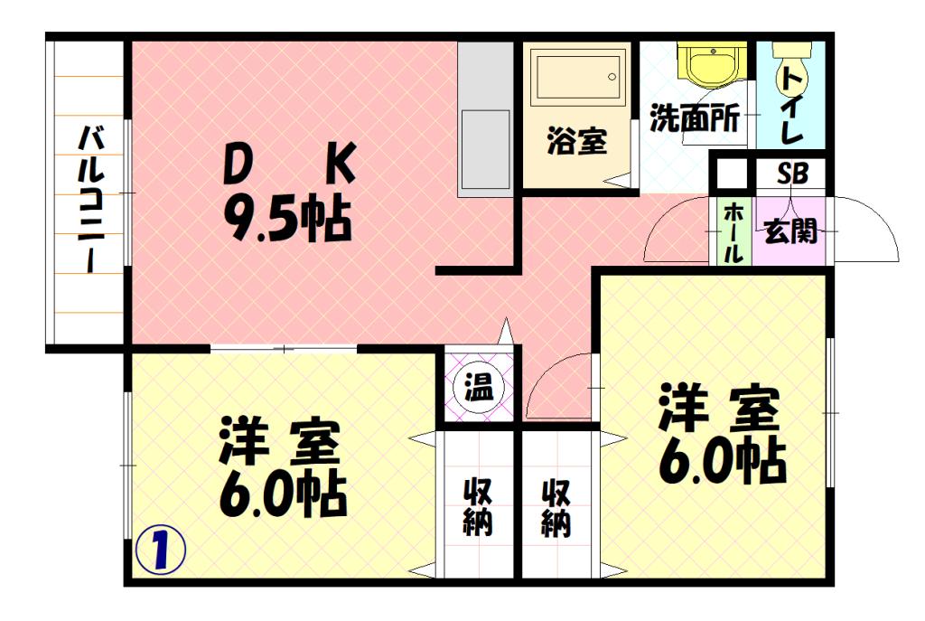 エーコーパティオス101間取図