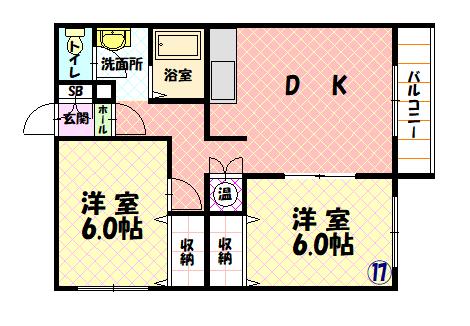 エーコーパティオス217間取図