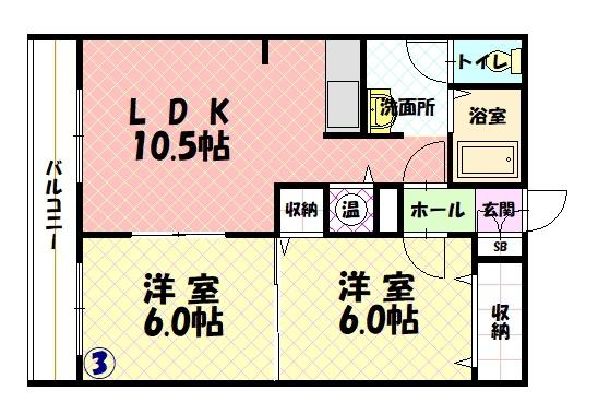 エーコーパティオス103間取図