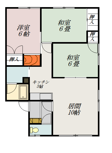 パークサイド髙畠103間取図