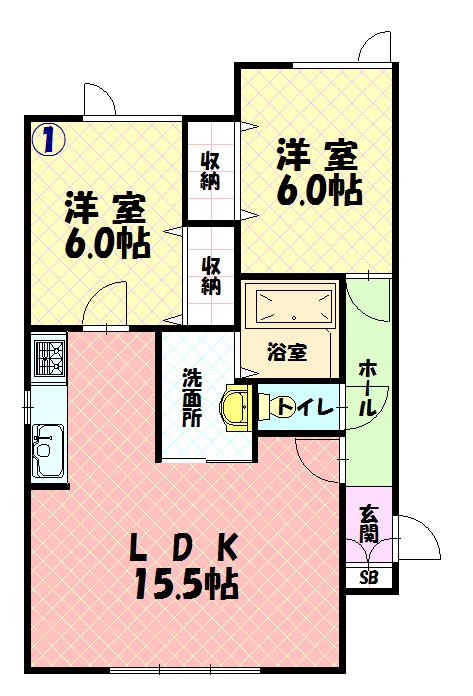 エクセレント１５３201間取図
