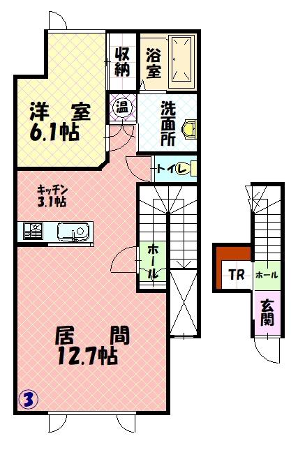 ＰＵＲＥ　ＭＡＲＩＮＥ203間取図