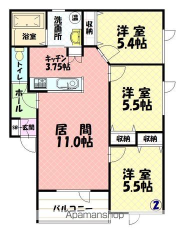 カーサコート２０２間取図