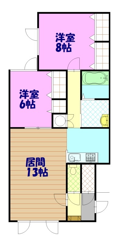 プチハウス201間取図