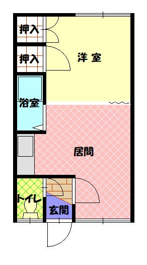 旭町１１３ハイツＢ103間取図