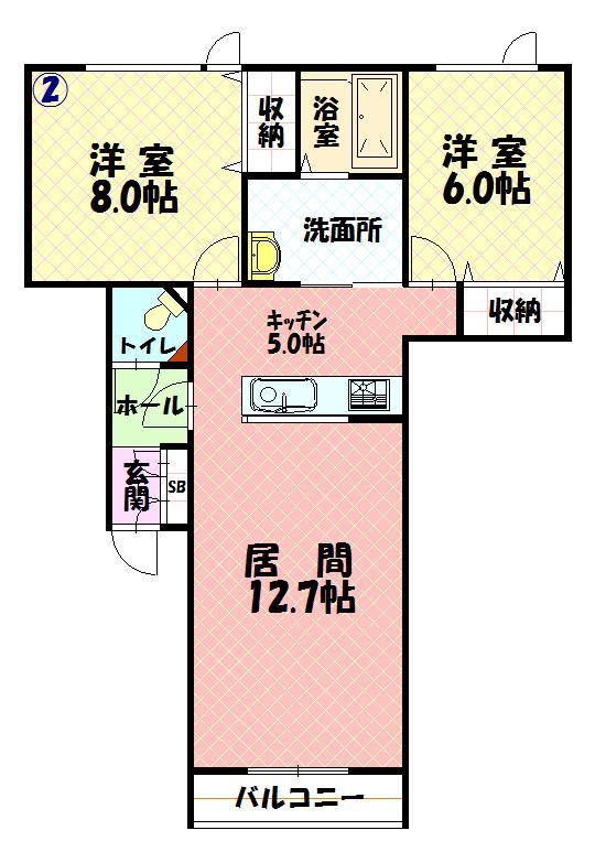 Ｐｏｐｌａｒ５・３202間取図