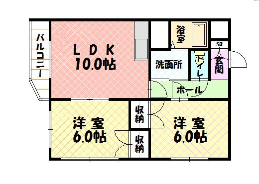 コンフォリア２０５間取図