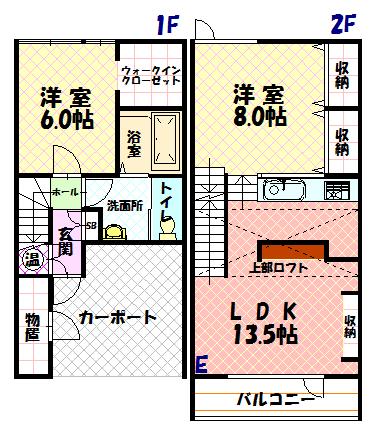 Ｔ．Ｍ．Ｓ　Ｃ棟Ｅ間取図