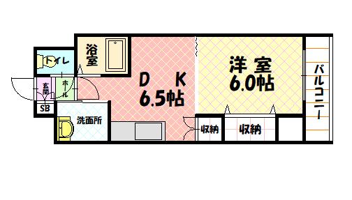 ビッグバーンズマンション旭川805間取図