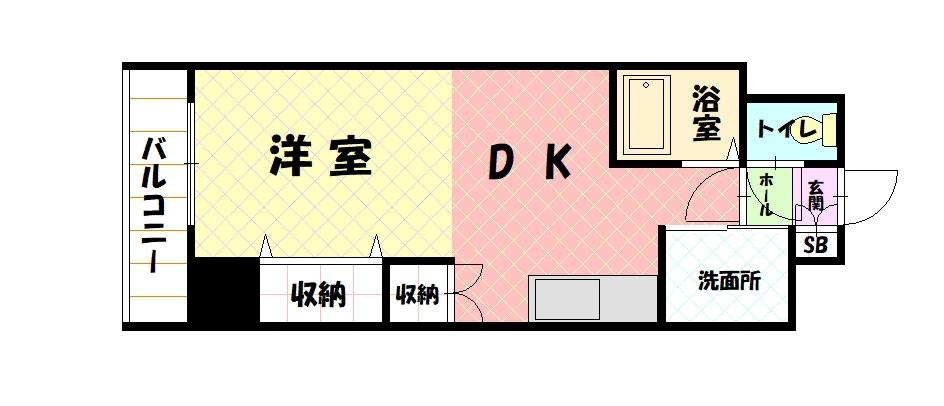 ビッグバーンズマンション旭川806間取図