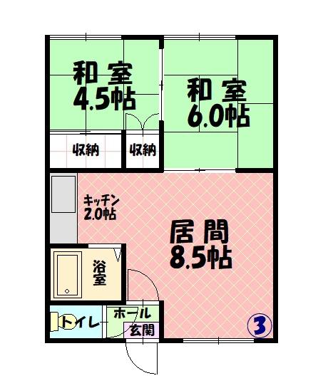 シティハイムパセオ203間取図
