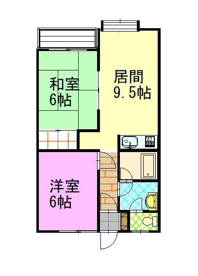 ブルーヒルズ６．６202間取図